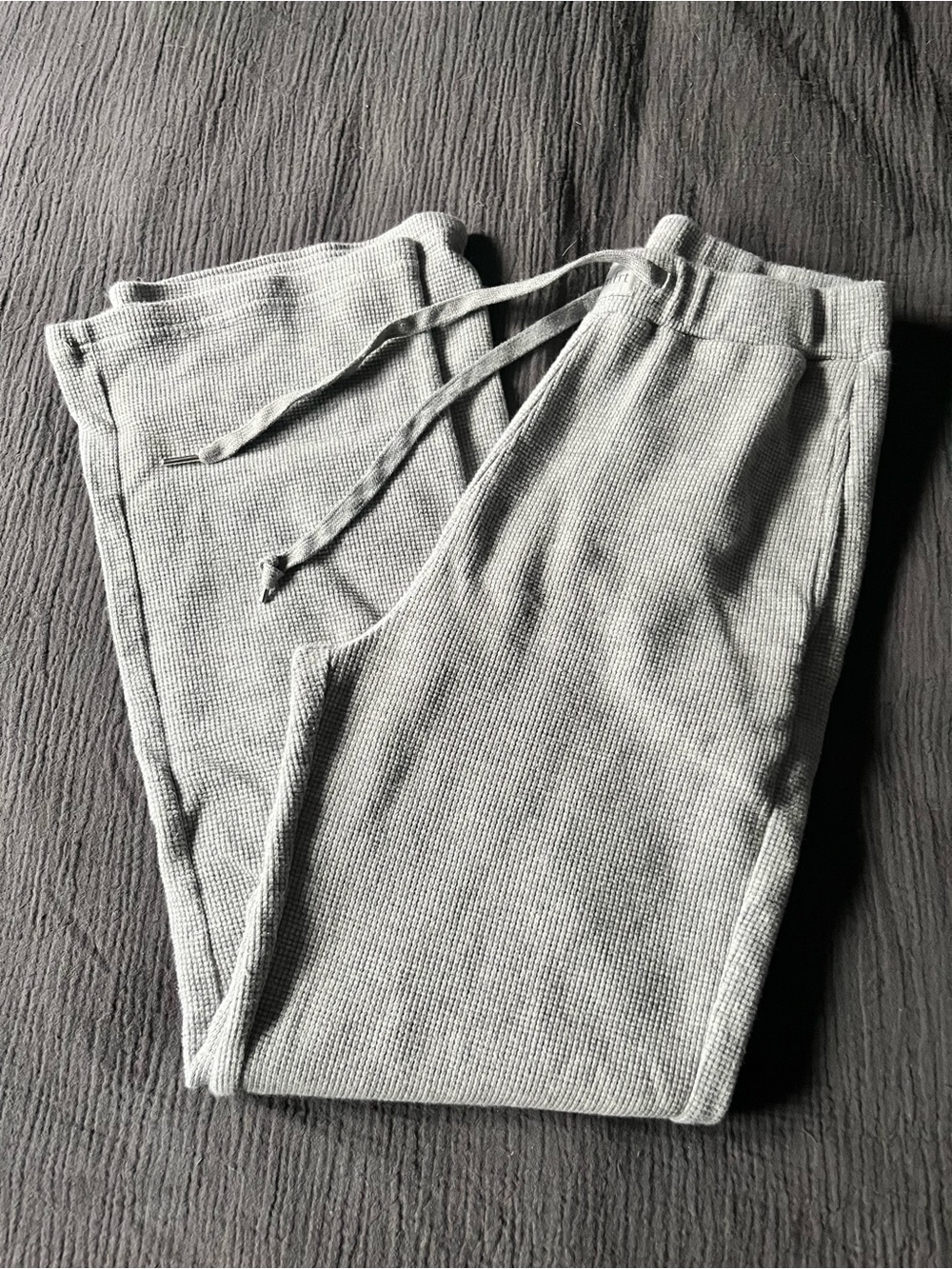 Light Gray Comfrt Waffle Pants